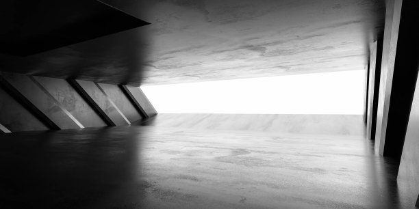 地下混凝土地下室与白天轻工业污泥混凝土背景3d渲染插图图片下载