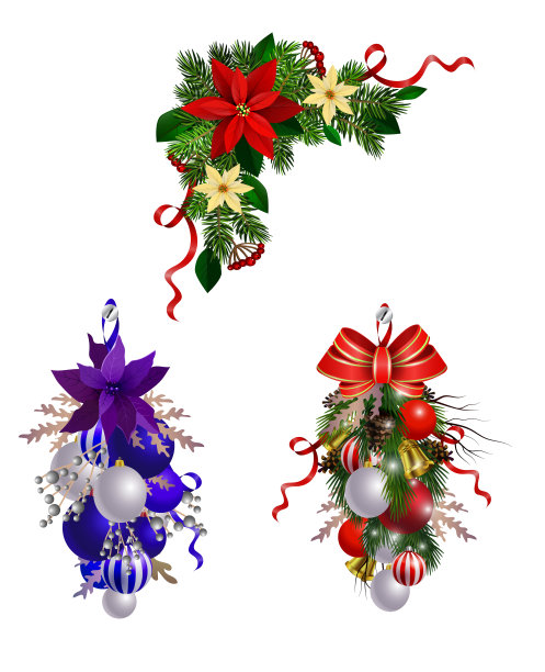 圣诞装饰用冷杉树金色的铃铛图片下载