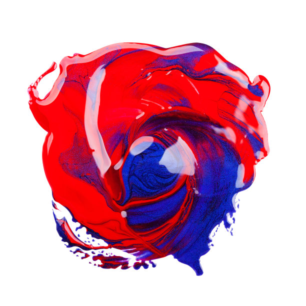 混合了三种颜色的红色和深蓝色指甲油。图片下载