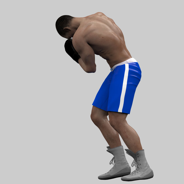 专业方块战士守卫姿态3d渲染图片下载