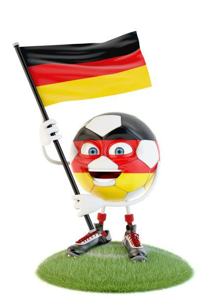 足球人物举着美国国旗图片下载