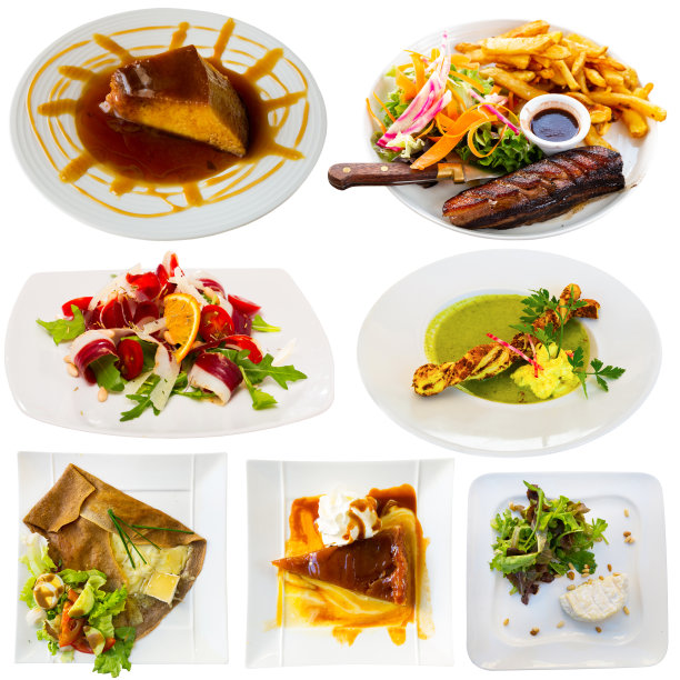 法国菜孤立在白色背景上图片下载