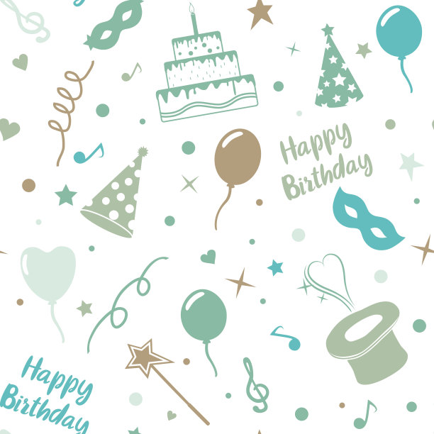 元素一儿童节快乐，生日快乐。图片下载