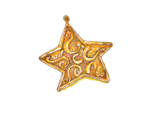 金星抽象风格的白色背景。圣诞节的星星。图片下载