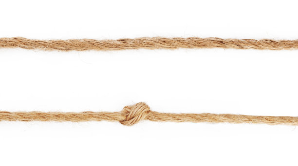 绳结孤立在白色背景上图片下载