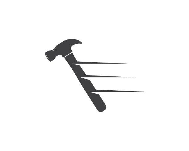 锤子和金属钉图标Logo矢量图图片下载