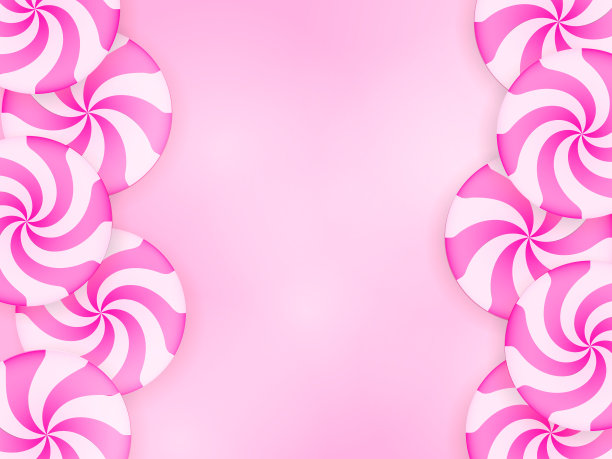 粉色的甜美的糖果。矢量股票插图海报或卡片图片下载