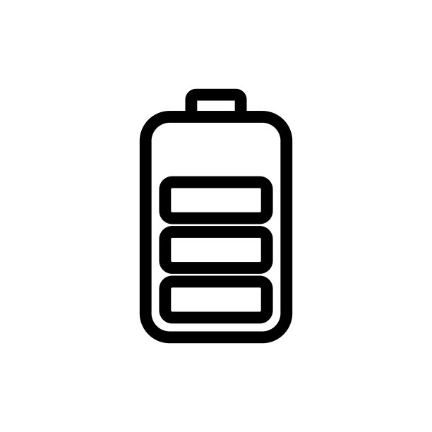 电池图标矢量。孤立轮廓符号插图图片下载