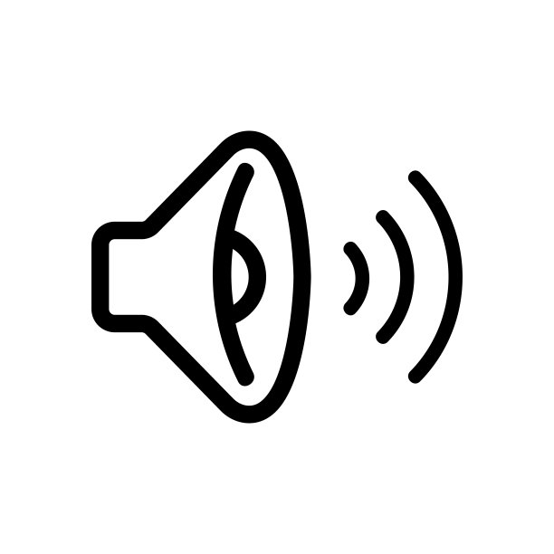 带有声音图标矢量的扬声器。孤立轮廓符号插图图片下载