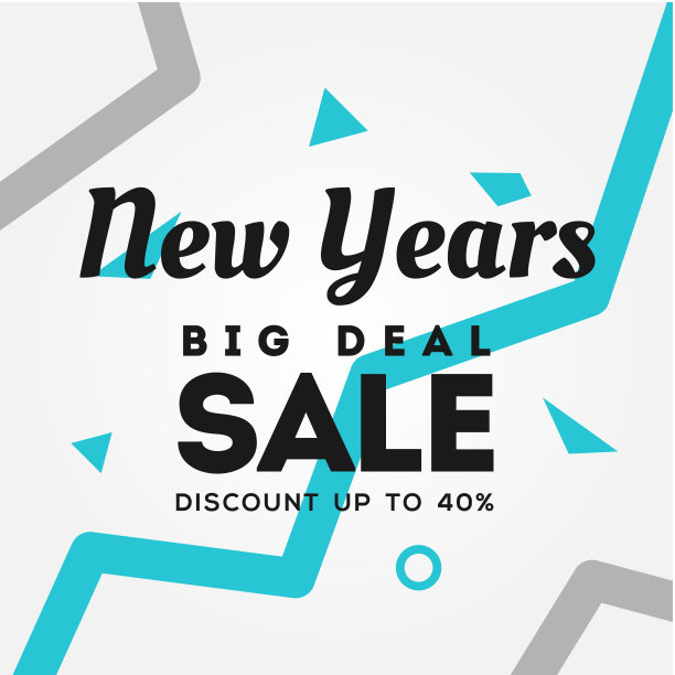 新年购物日矢量设计模板图片下载