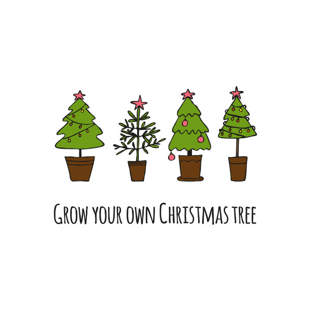 种植你自己的圣诞插图图片下载