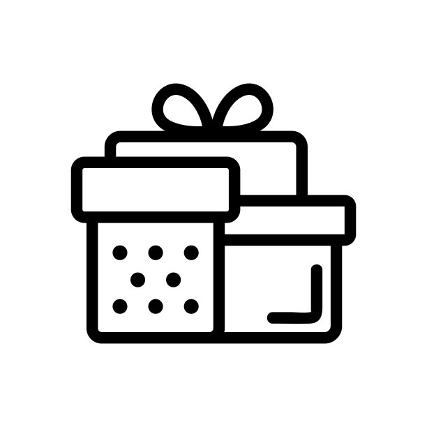 礼物的节日图标向量。孤立轮廓符号插图图片下载