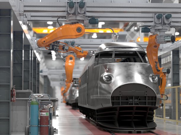 工厂机车生产图片下载