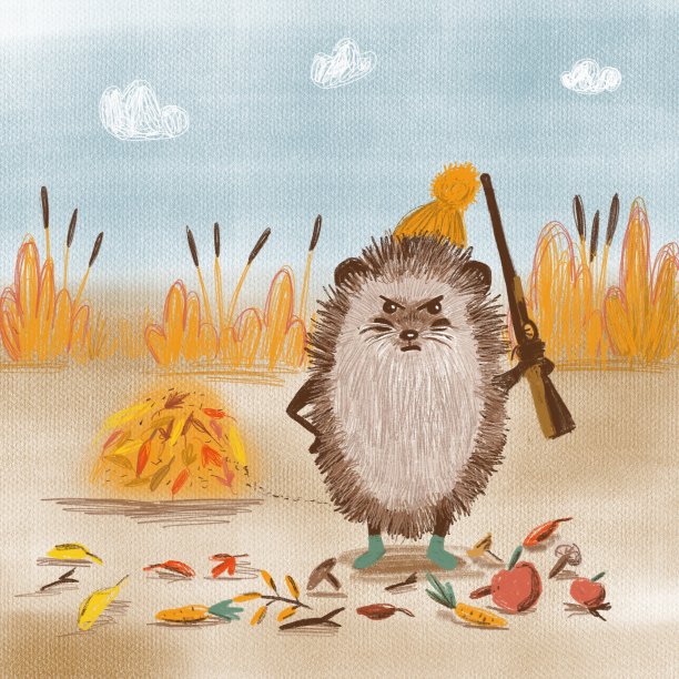 邪恶的刺猬带着枪图片下载