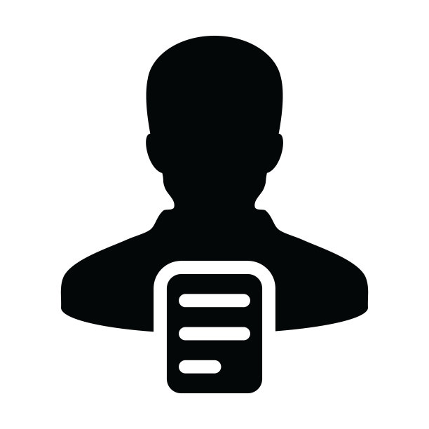 简历图标向量男性个人资料头像与文件符号为企业在一个字形象形图图片下载