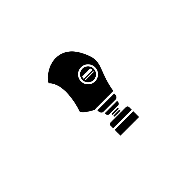 防毒面具和防护装备字形图标图片下载