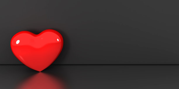 房间里有一颗红心。等待你的爱。图片下载