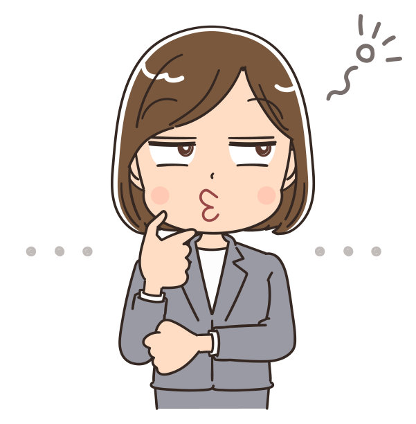 一个穿着灰色西装的女商人。她有一张坏脸。图片下载