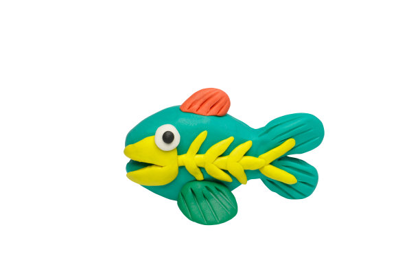 卡通人物，X射线鱼孤立在白色背景与剪切路径。图片下载