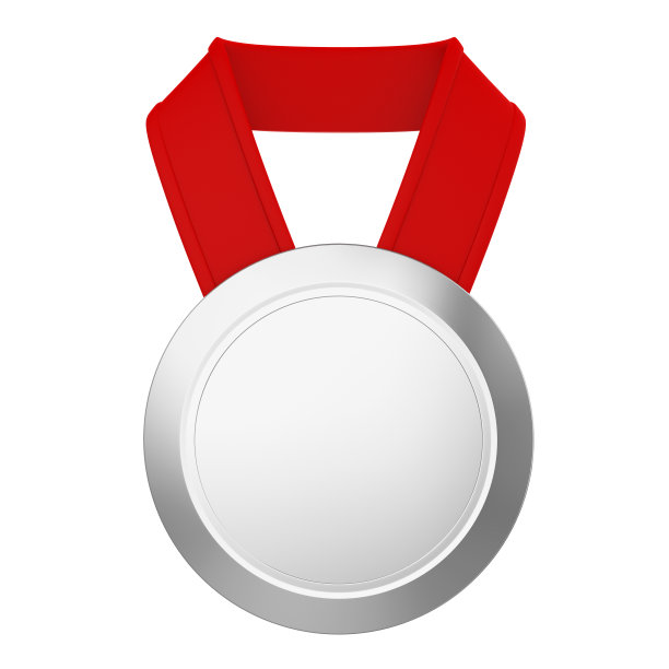 第二名银牌孤立图片下载