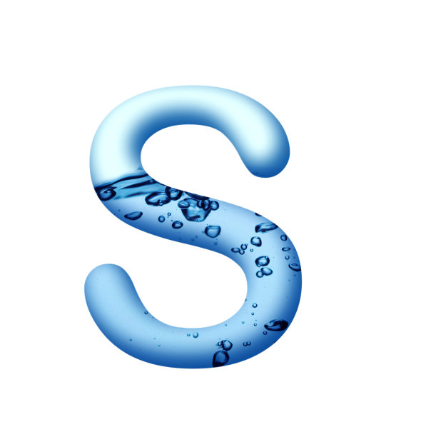 水和水泡泡字母字母S图片下载