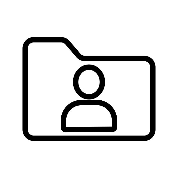 用户文件夹是一个图标向量。孤立轮廓符号插图图片下载