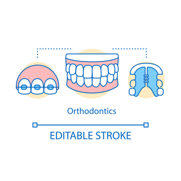 口腔正畸学概念的图标图片下载