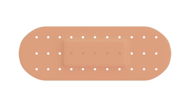 胶带以不同的形状固定在白色的背景上。膏药的粘合剂。图片下载