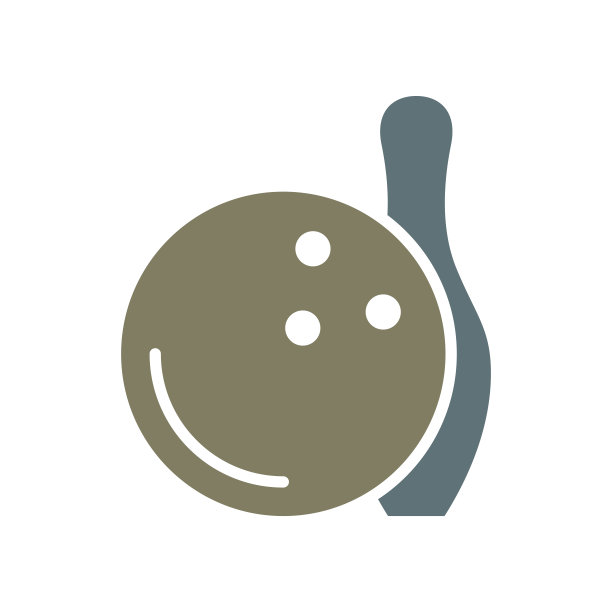 保龄球瓶和球矢量图标设计模板图片下载