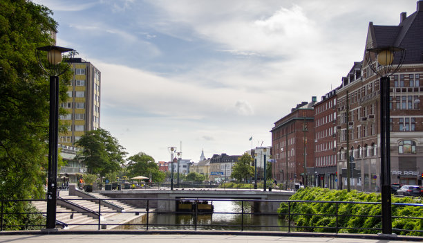 瑞典Malmö运河景观图片下载