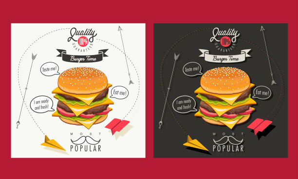 复古复古风格快餐设计。图片下载