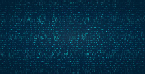 抽象二进制背景的黑客马拉松和其他数字活动。落零数字与矩阵效果在未来的背景。图片下载