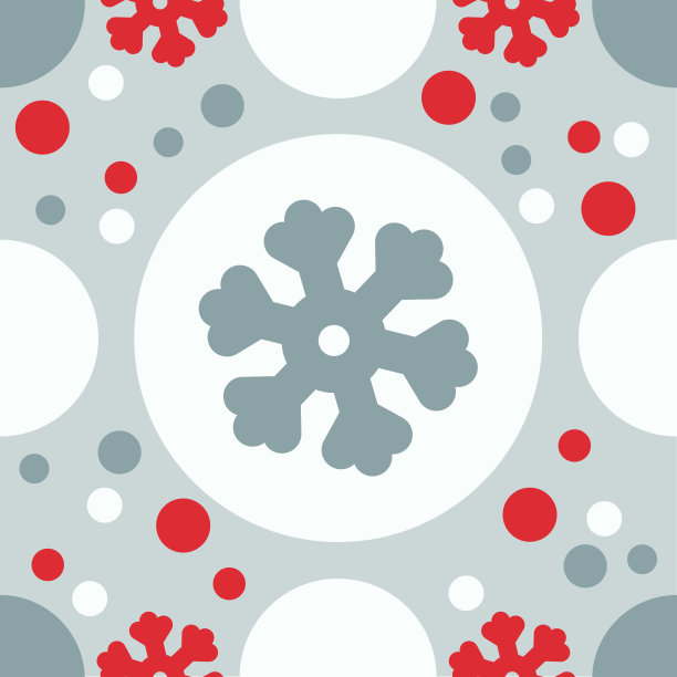 可爱的圣诞节无缝纹理在平的风格。假日符号和雪花在浅灰色的背景。每股收益10图片下载
