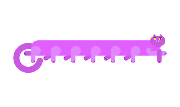 长猫孤立。卡通宠物。矢量图图片下载