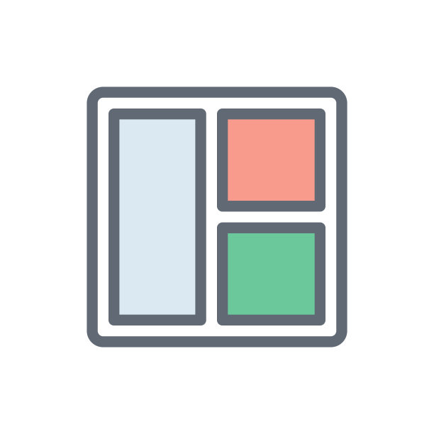 布局矢量轮廓填充图标图片下载