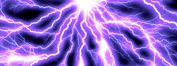 发光的抽象紫色闪电图片下载