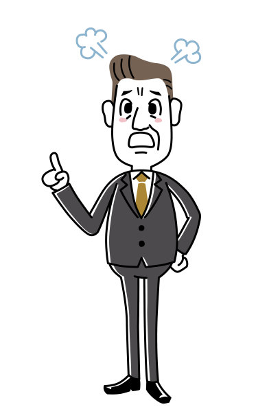 中年商人愤怒的姿态图片下载