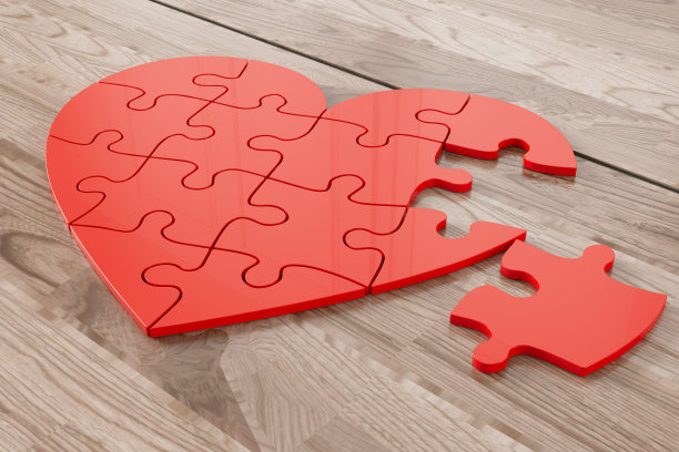 心形的拼图游戏图片下载