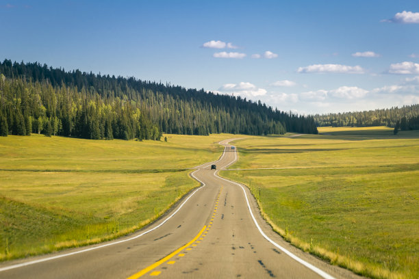 美国亚利桑那州，通往大峡谷北缘的凯巴布松路图片下载