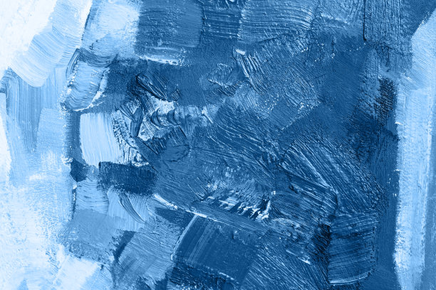 油画帆布在蓝色图片下载