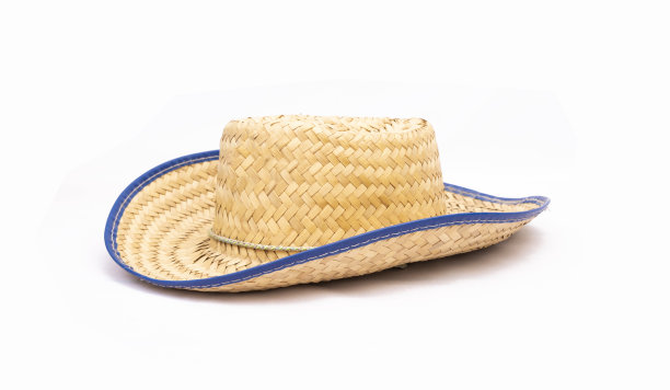夏天的帽子孤立在白色的背景上，假日的概念图片下载