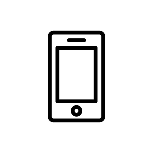 移动矢量线图标图片下载