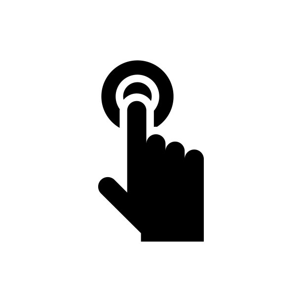 手指点击矢量字形图标图片下载