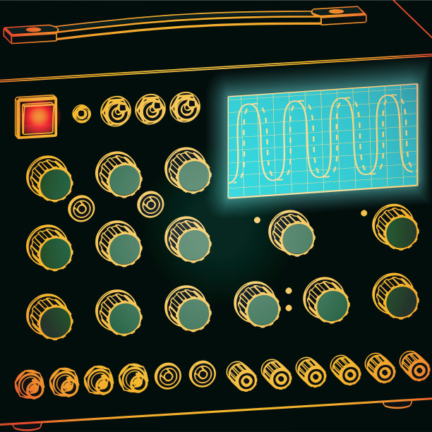电子诊断设备复古海报图片下载