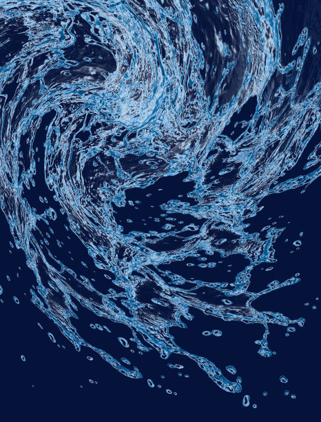 蓝色的水飞溅3d图片图片下载
