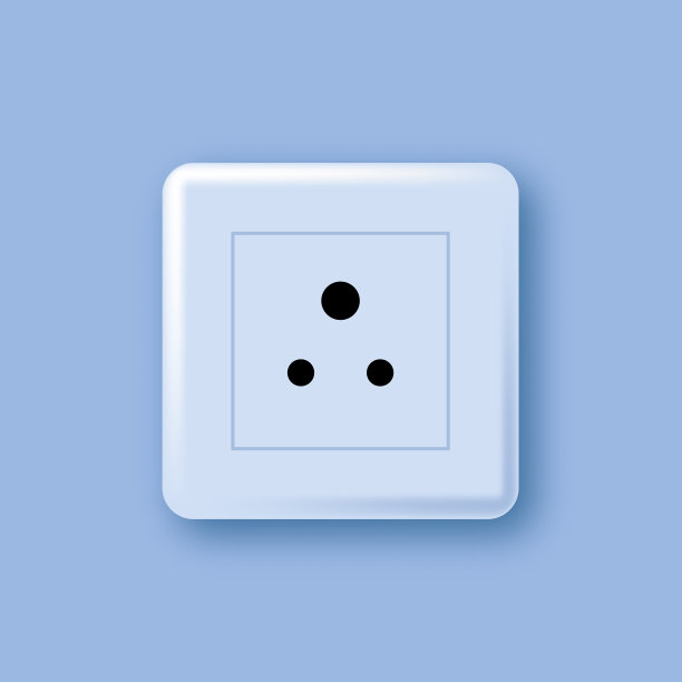 三圆孔壁式插座，插座开关插头座，英国式南非式香港式插头面板，d型电源插座图片下载