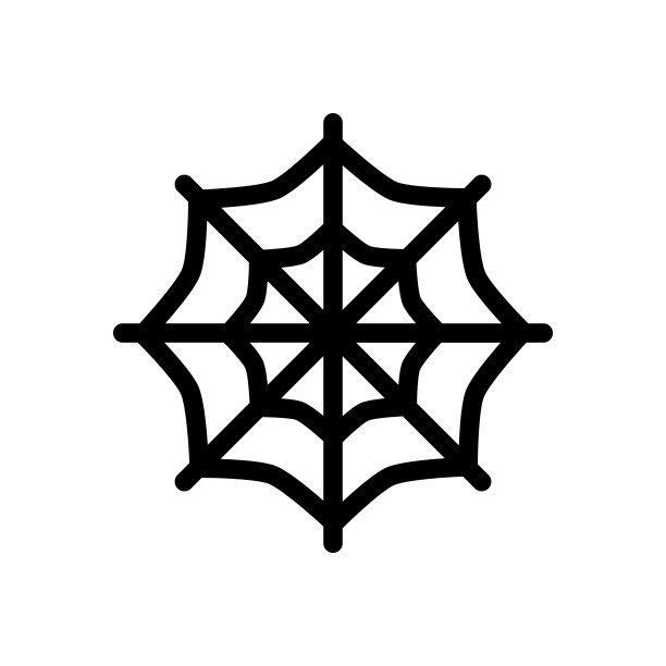 蜘蛛网图标上的白色背景。图片下载