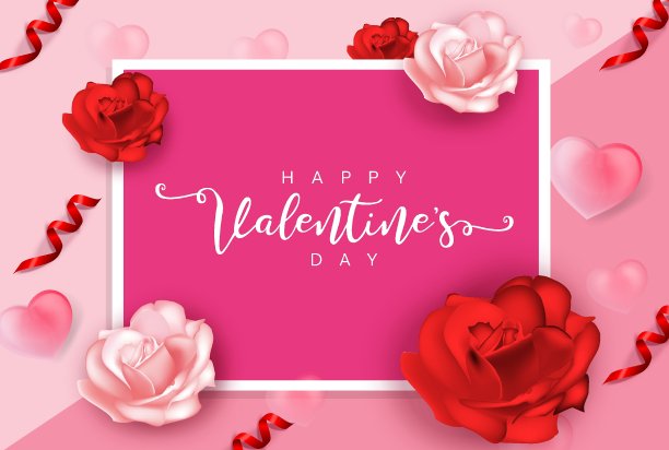 大理石背景上的红玫瑰和玫瑰花瓣。情人节贺卡图片下载