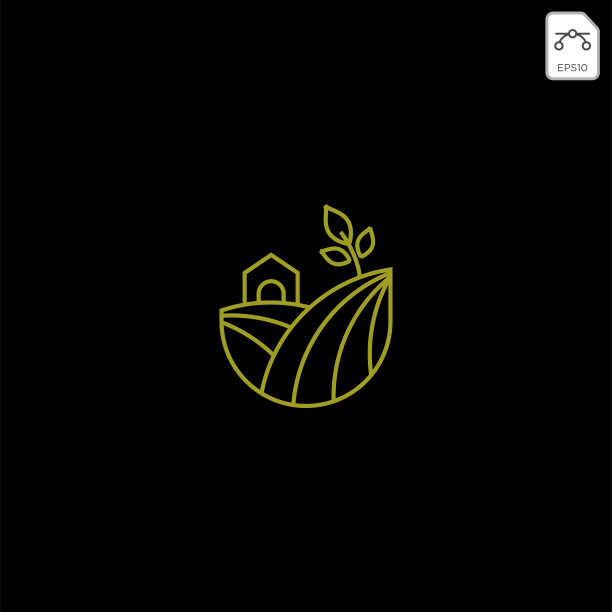 景观生态绿线艺术标志模板图标元素图片下载