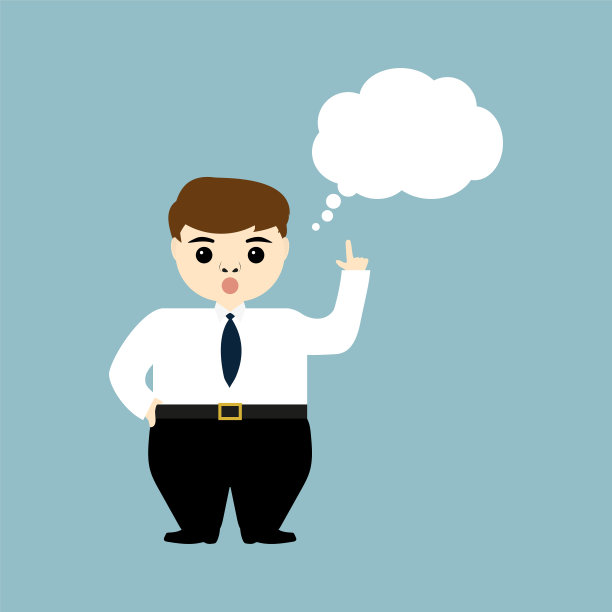 年轻的商人竖起大拇指，自言自语图片下载